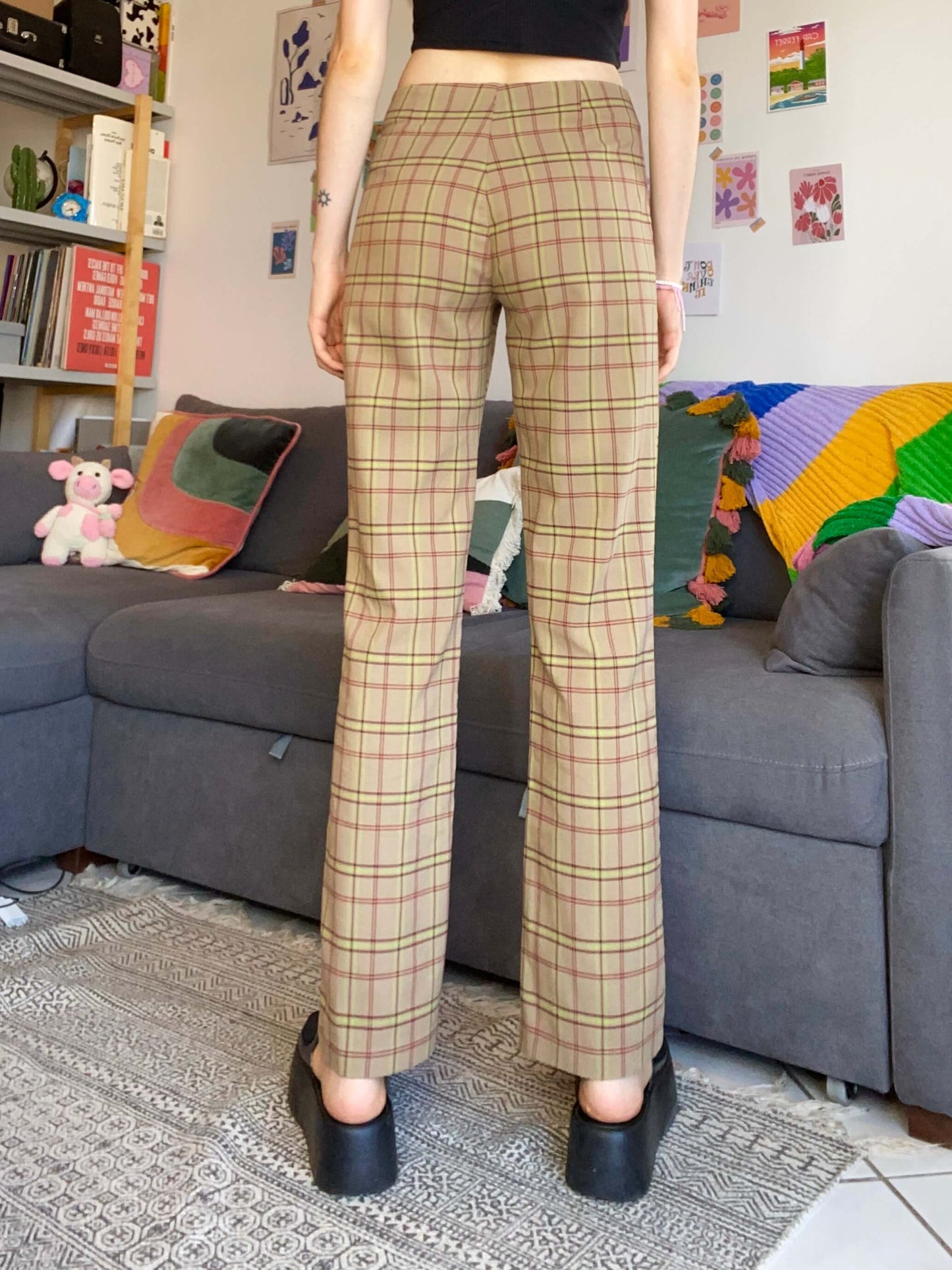 Pantalon à carreaux 90's - S